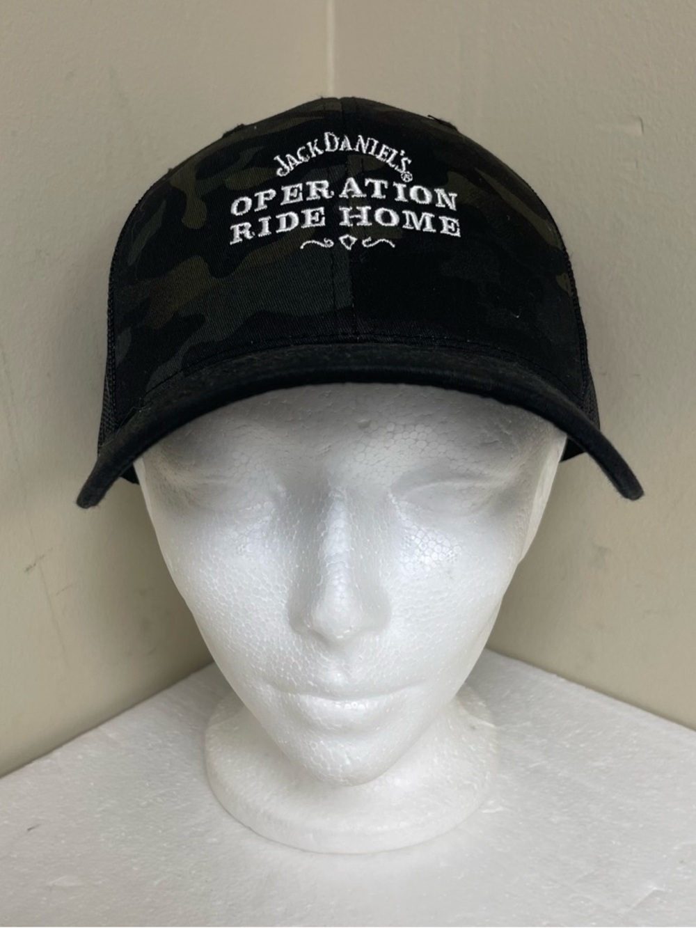 Jack Daniel's Whiskey 'Operation Ride Home' Black Camouflage Snapback Cap/Hat